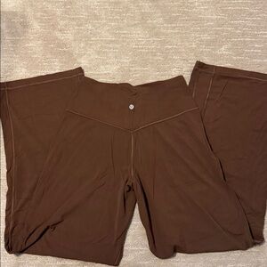 Brown Flared Yoga Pants